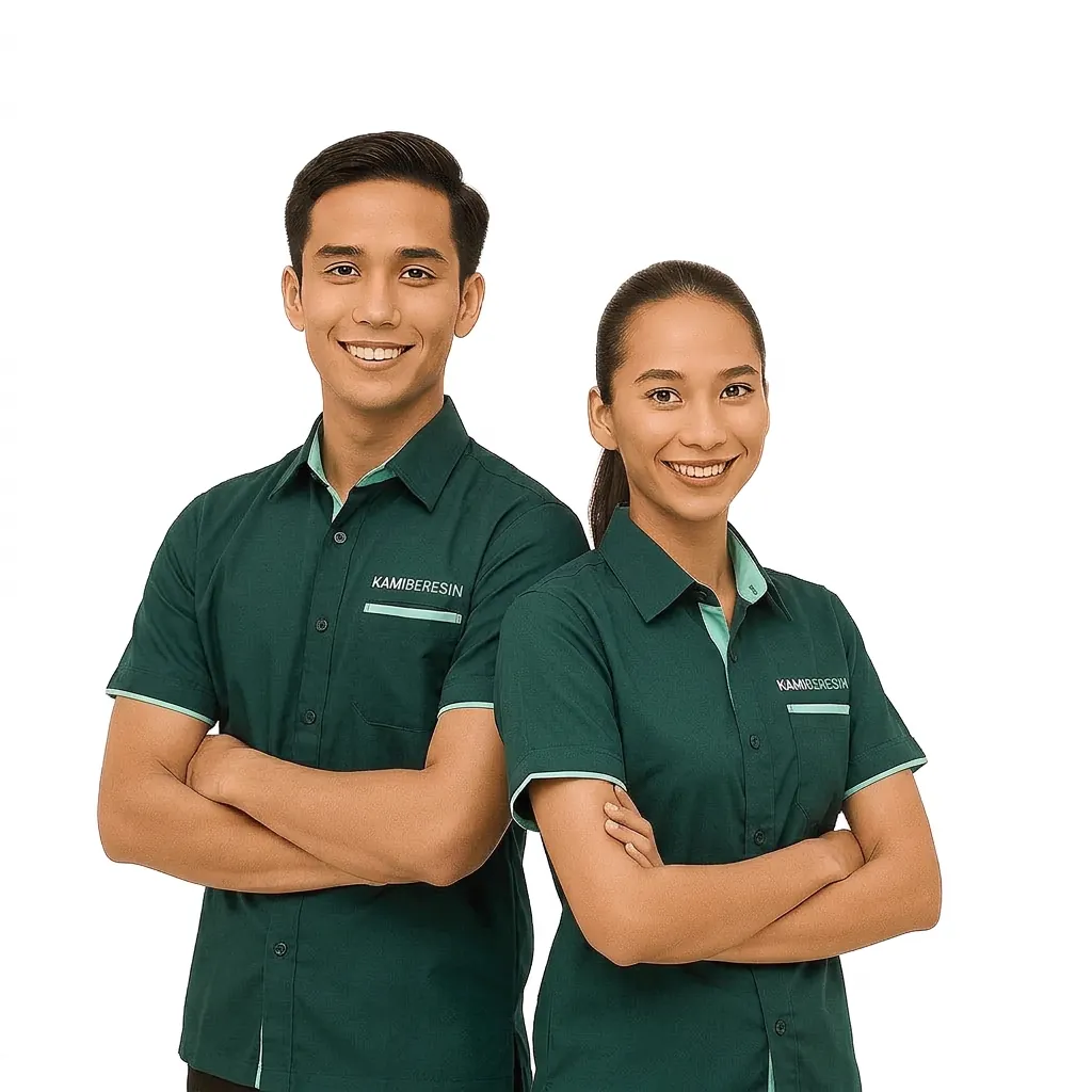 Tim cleaning service KamiBeresin sedang membersihkan lokasi klien